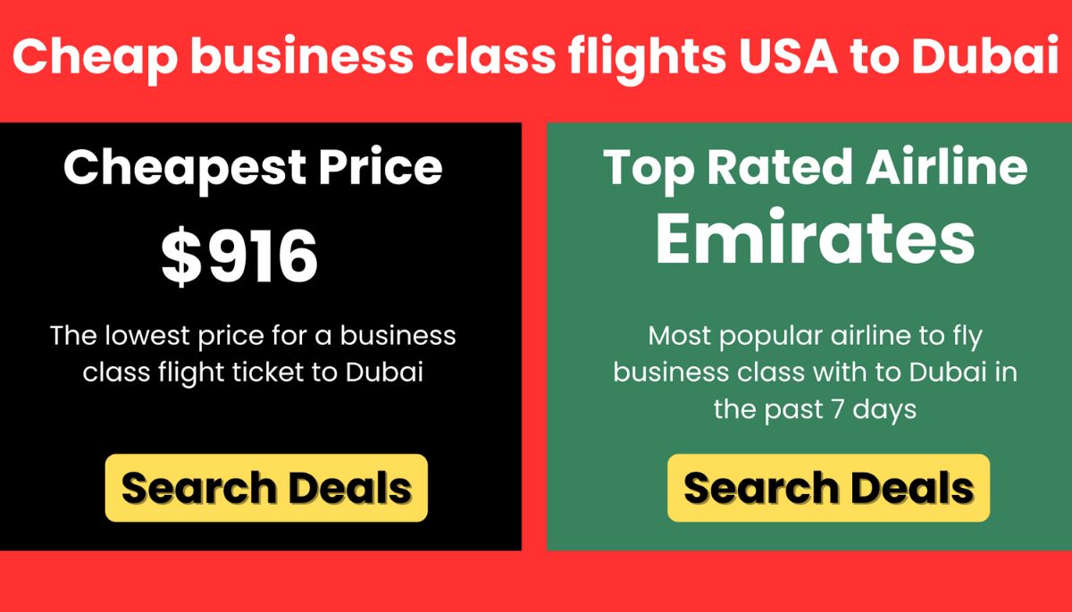 Airlines Offering Cheap Business Class Flights From New York to Dubai